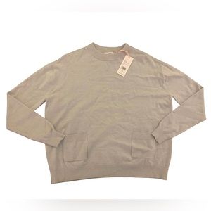 Vineyard Vines Heather Gray Crewneck Patch Pocket Sweater